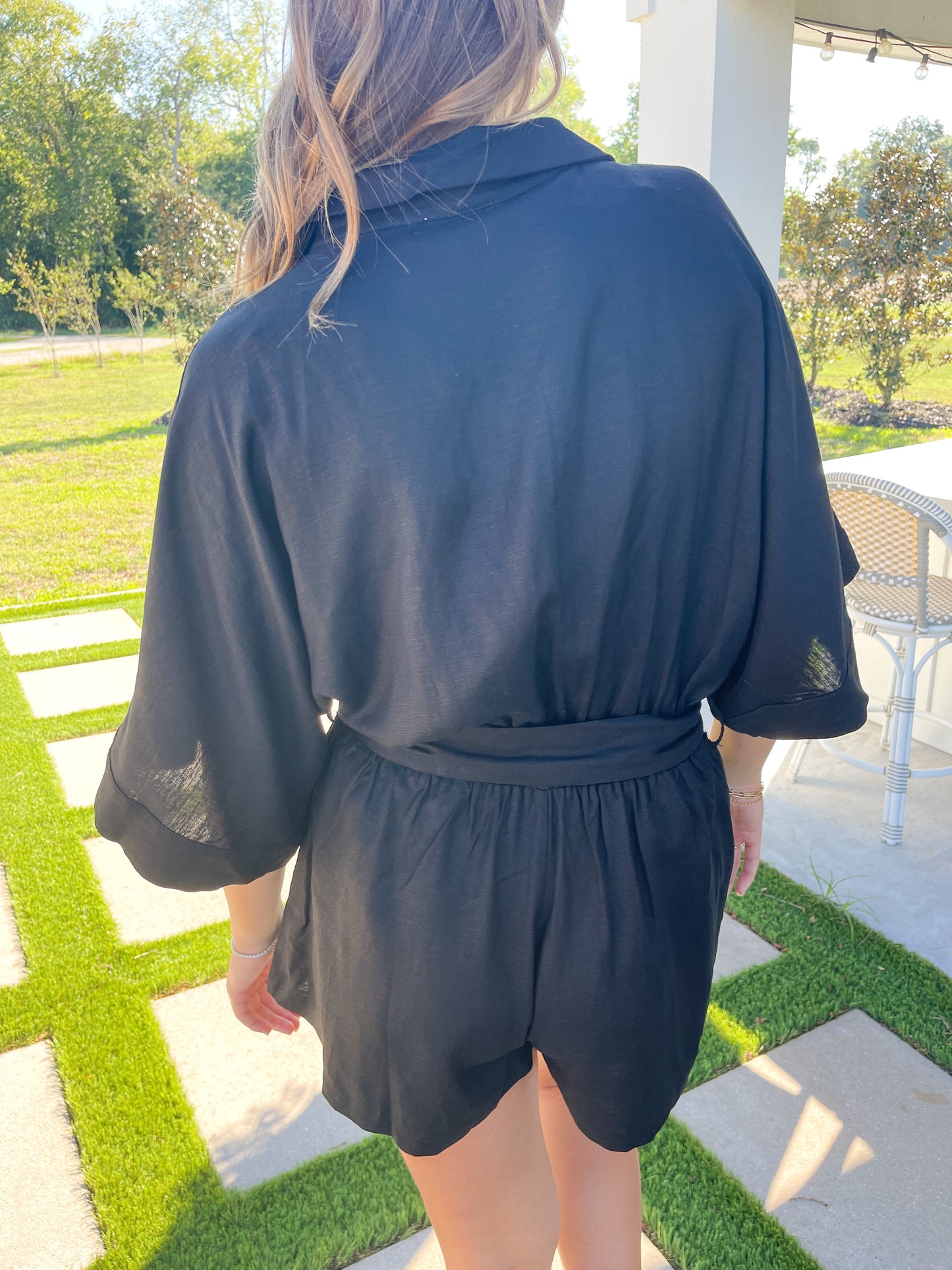 Black Shirt Romper