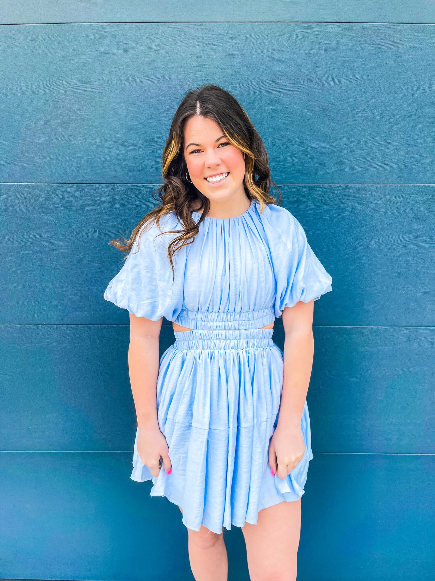 Blue Cutout Dress