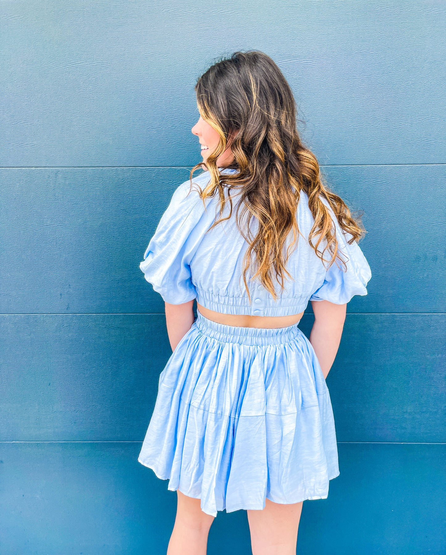 Blue Cutout Dress