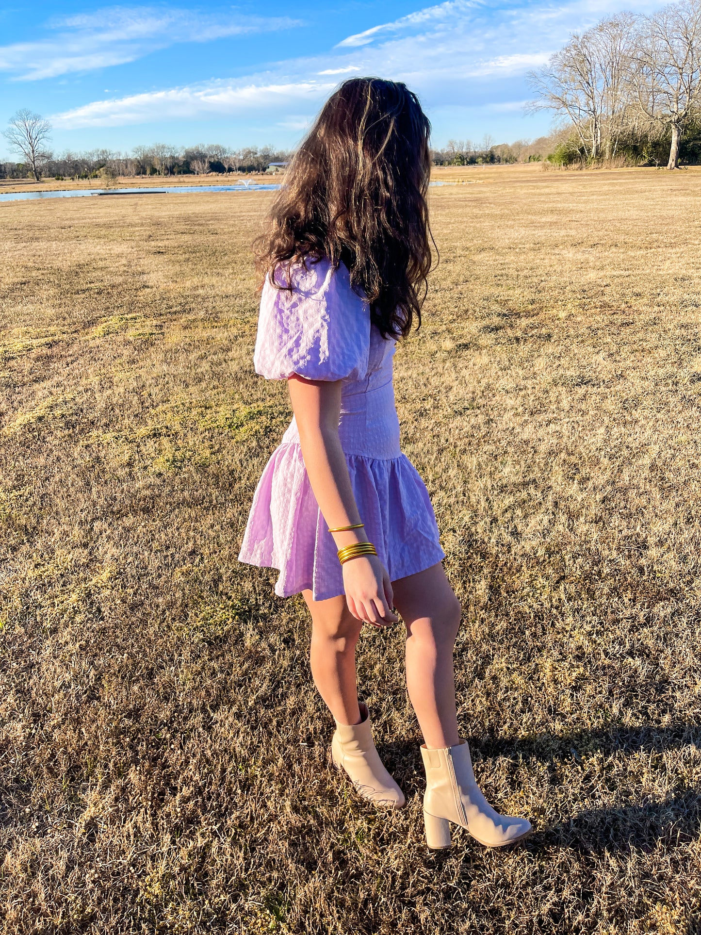 Lavender Cut Out Dress