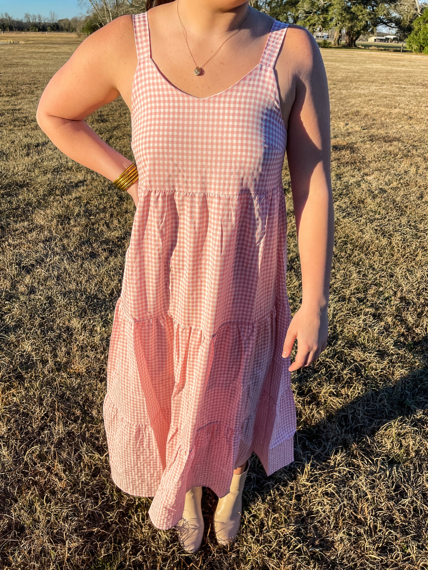 Pink Gingham Dress