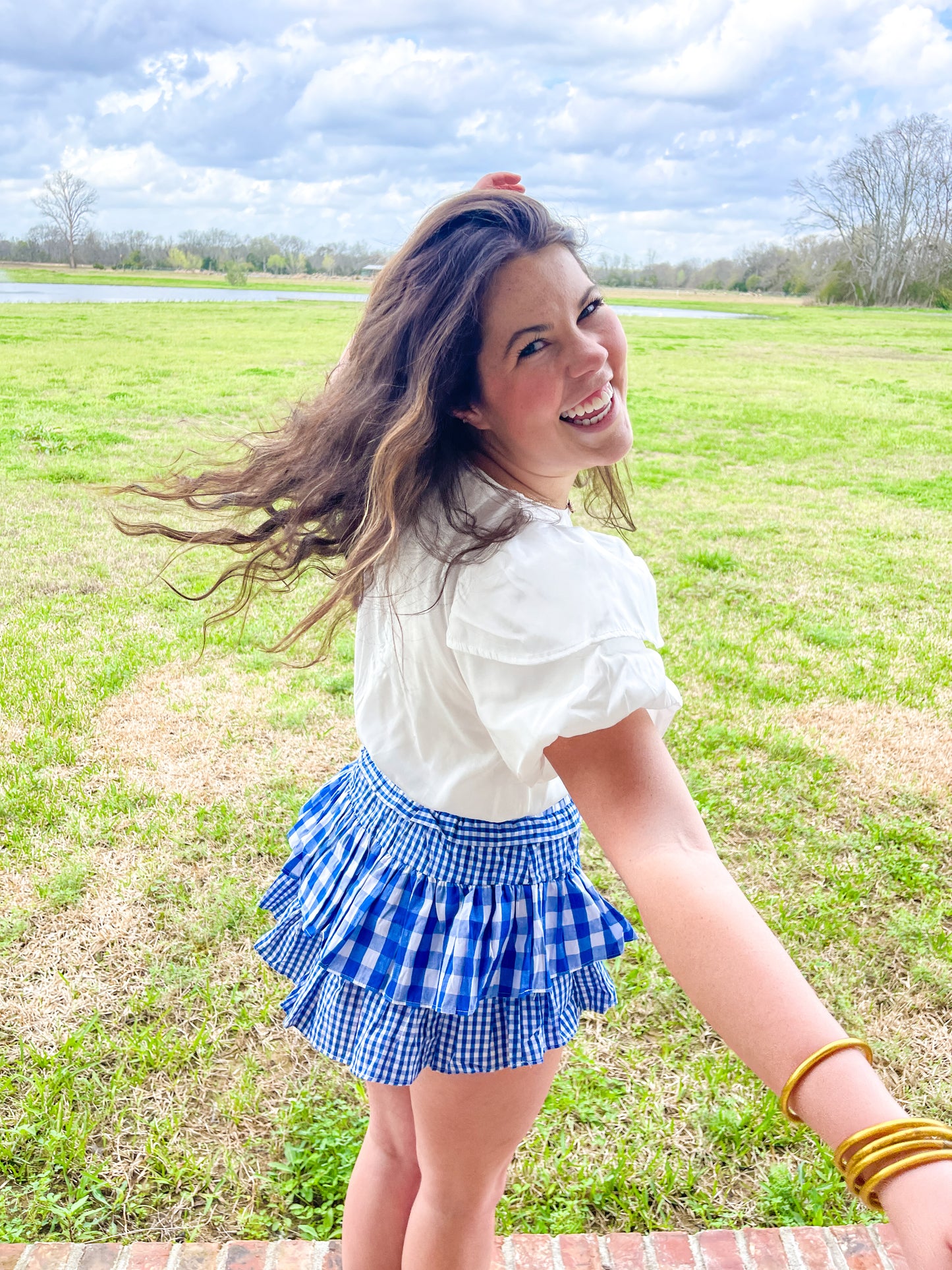 Mixed Gingham Skort