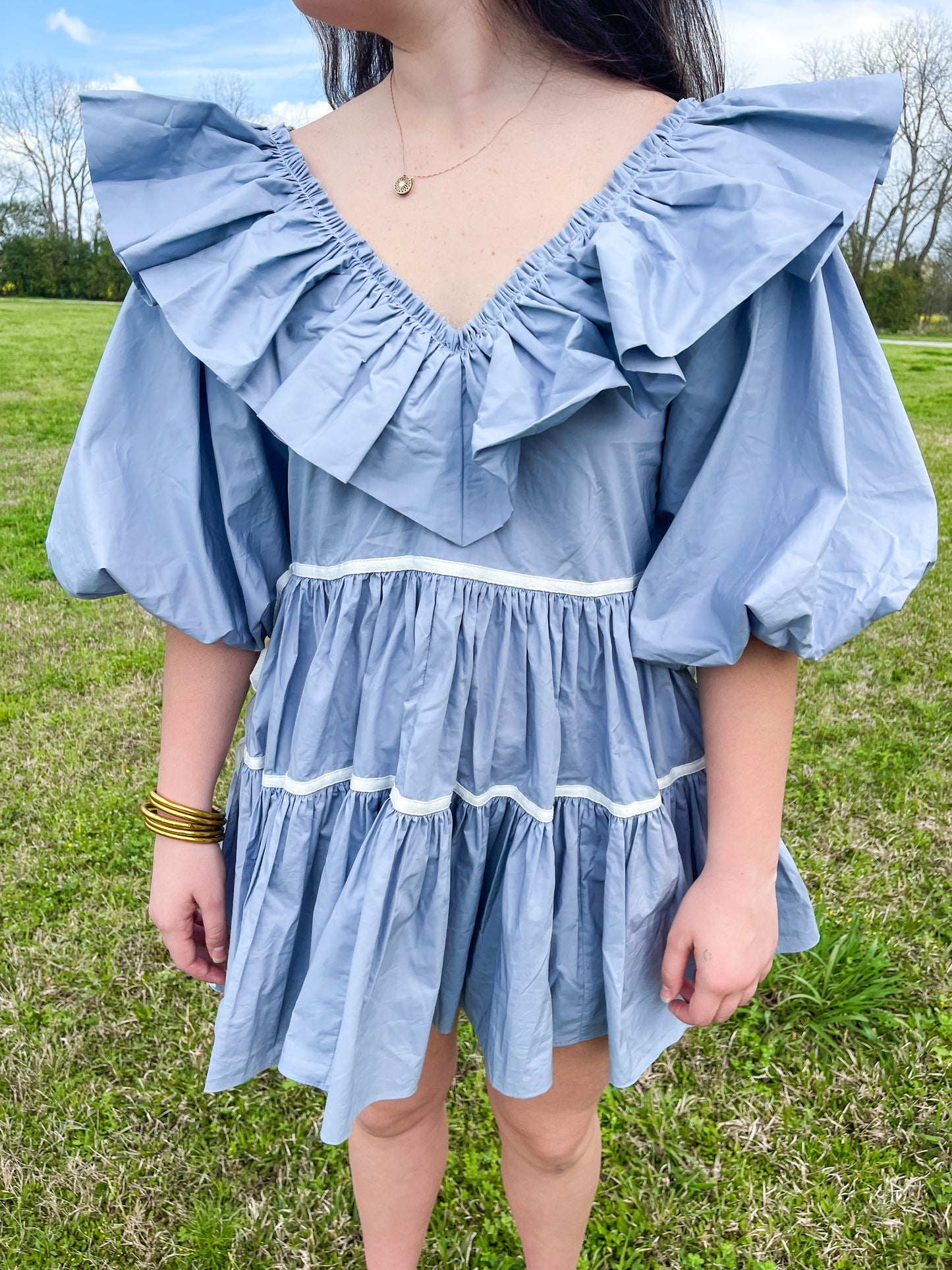 Blue Hazel Mini Dress