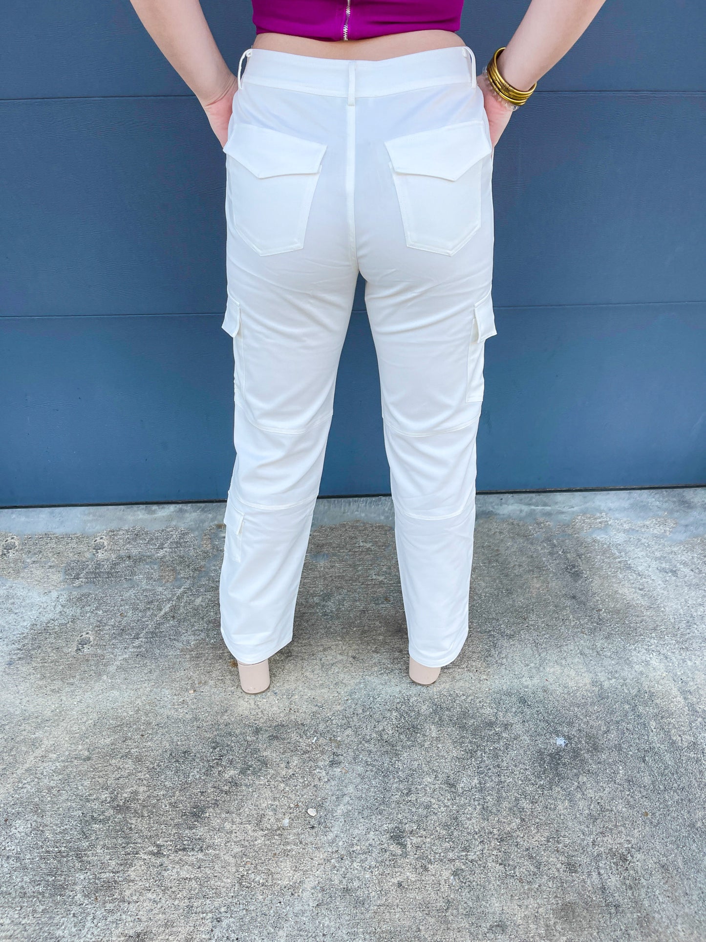 White Cargo Pants – Love, P Boutique