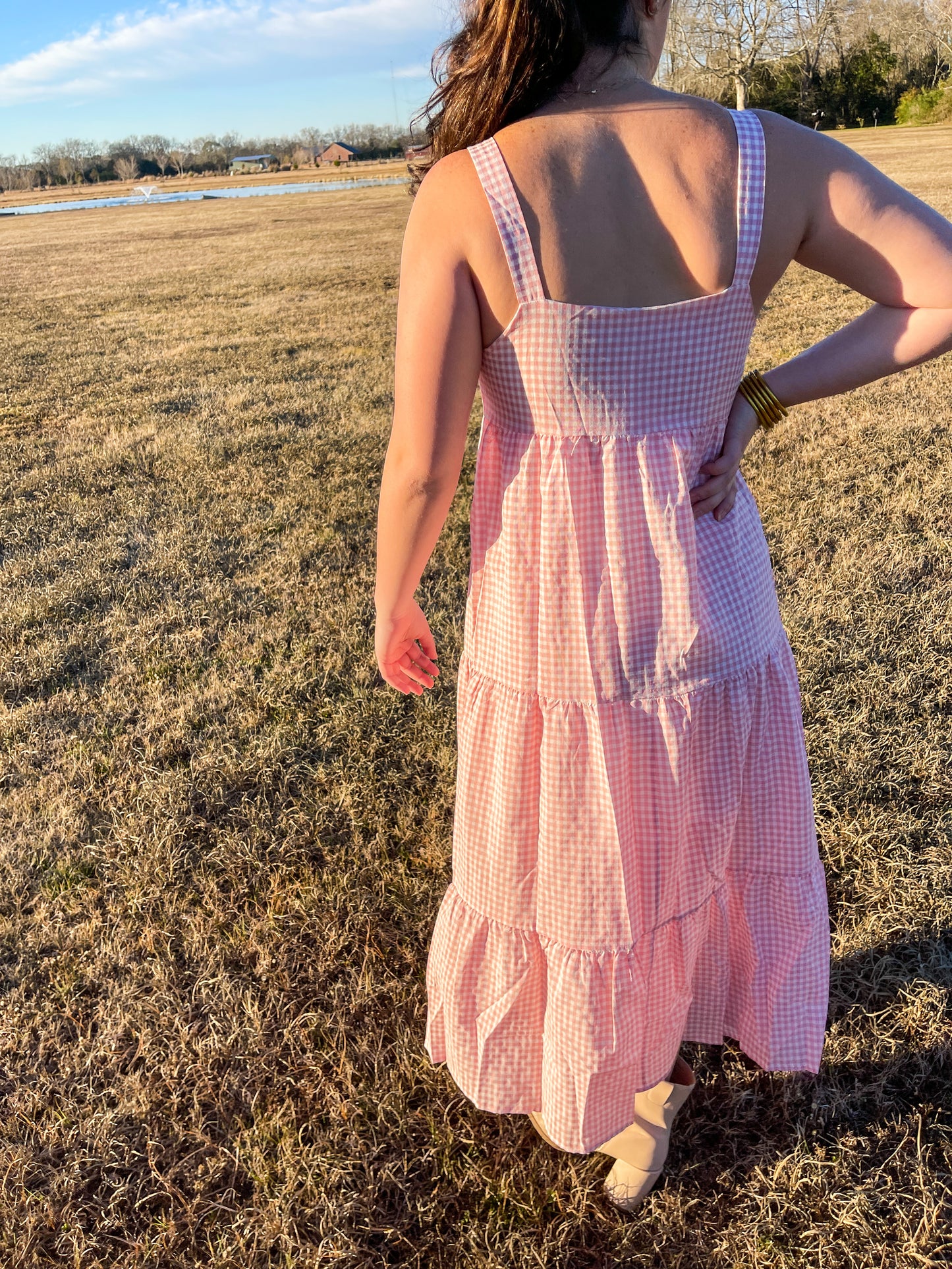 Pink Gingham Dress