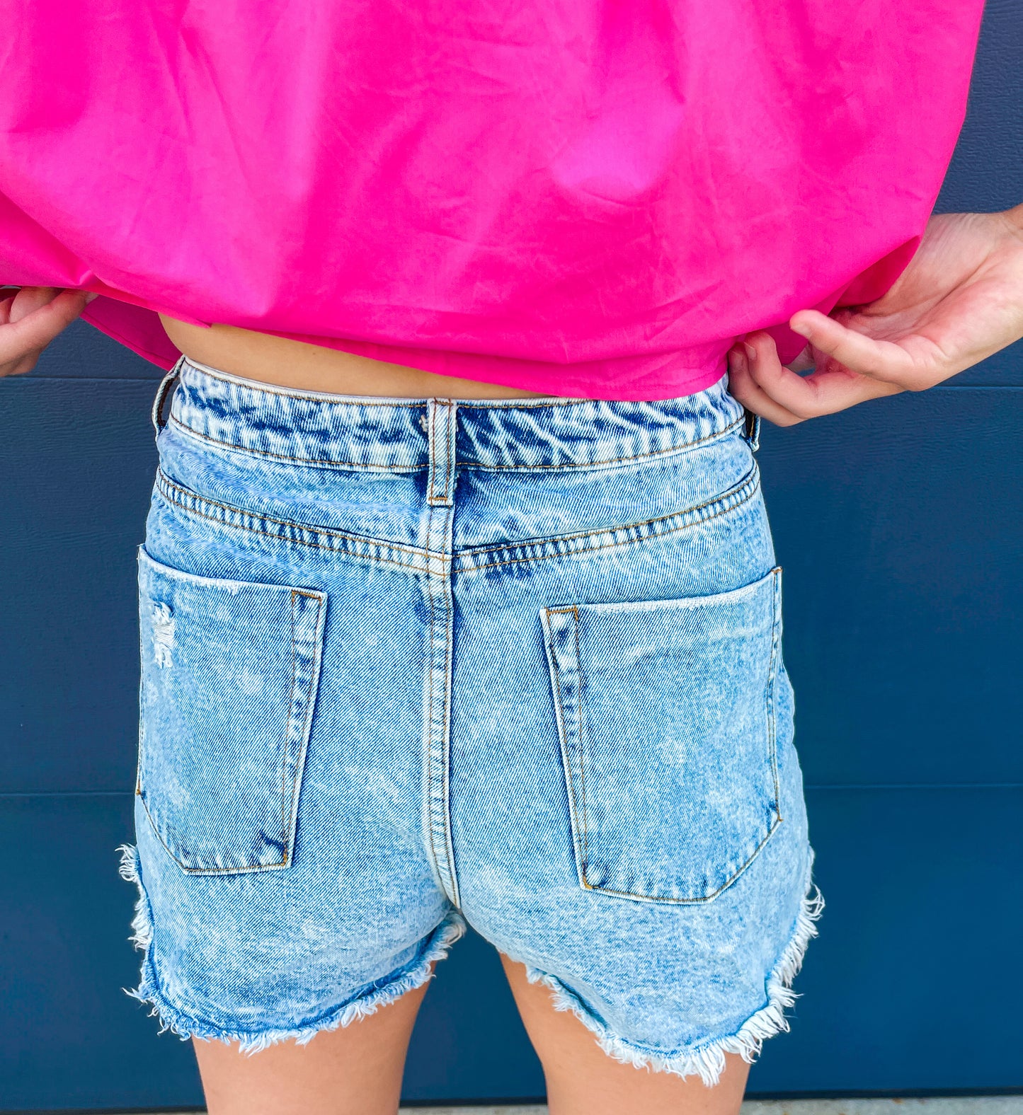 High Rise Jean Shorts